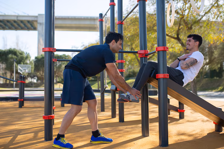 Outdoor fitness stations