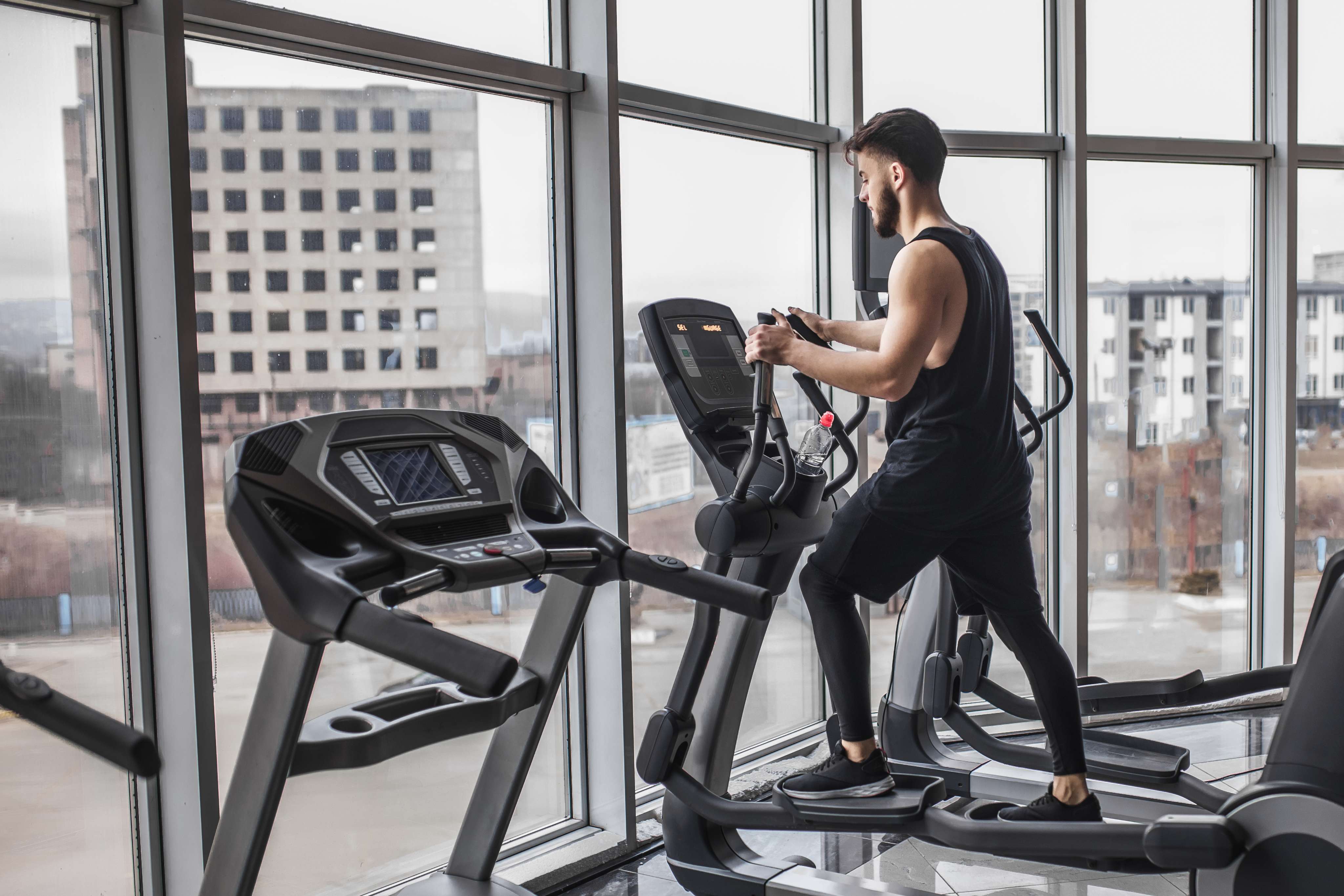 Compact apartment gym setup